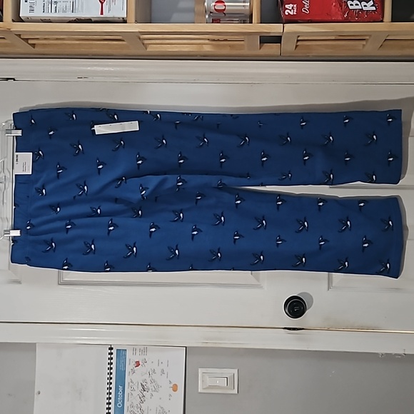 GOODFELLOW & CO BLUE MICRO FLEECE PAJAMA PANTS L - Picture 8 of 9